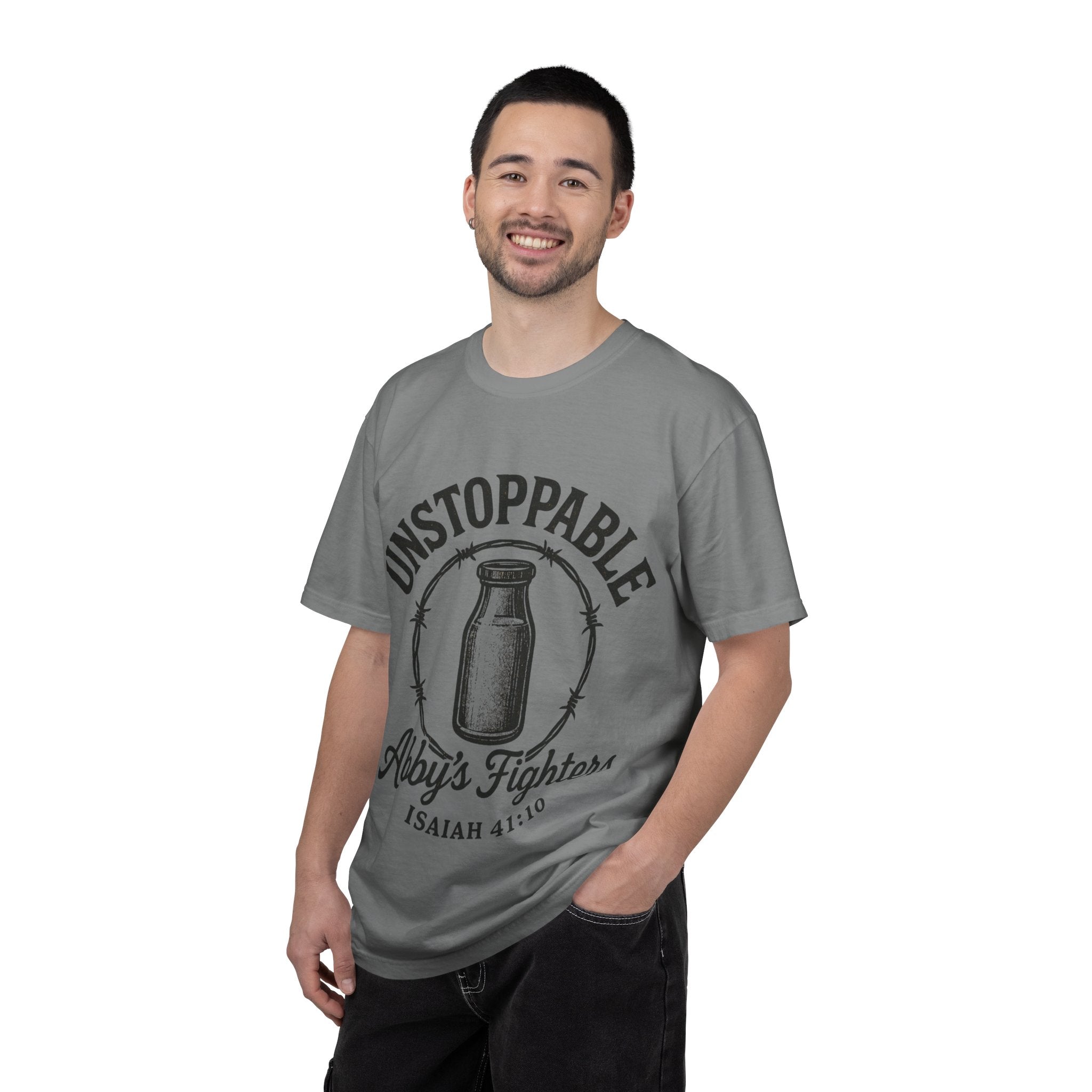 Unstoppable Abby's Fighters T‑Shirt — Isaiah 41:10 Inspirational Tee