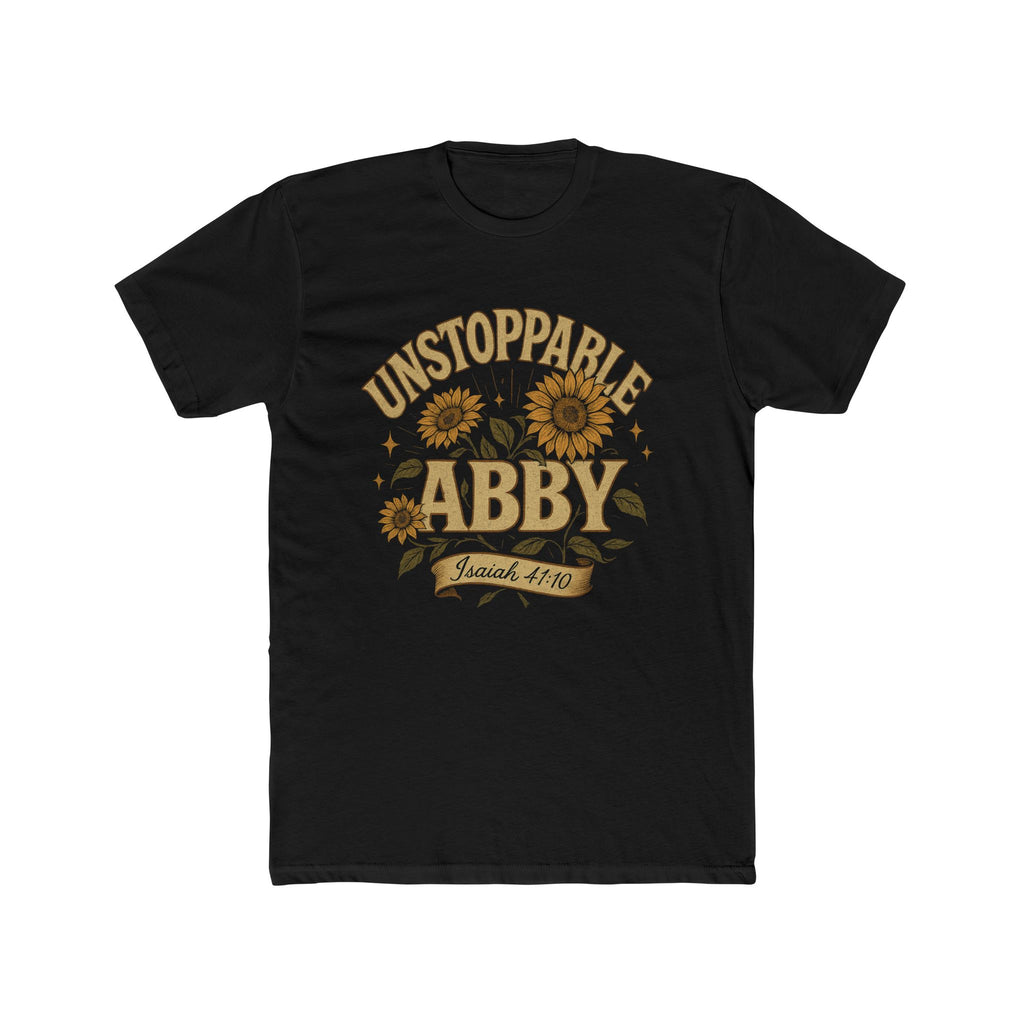 Copy of Unstoppable Abby Floral Crew Tee, Motivational Shirt, Personalized Gift, Unisex Cotton T-Shirt, Casual Wear, Birthday Present, [...]