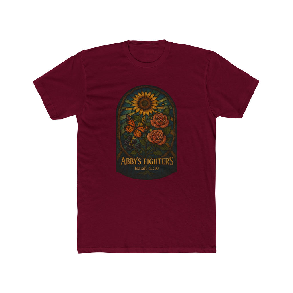Abby's Fighters Floral Tribute Tee — Sunflower & Roses Support Shirt