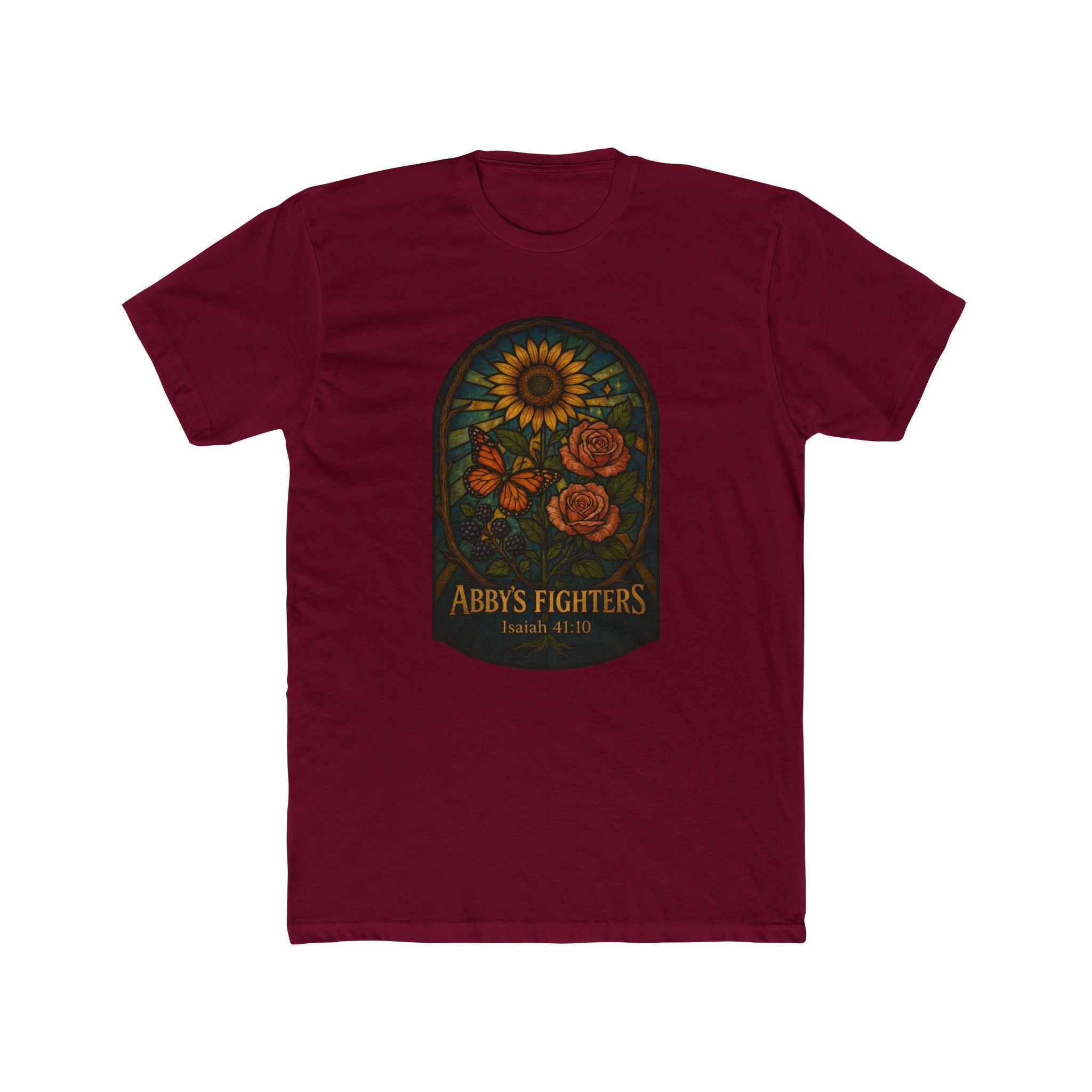 Abby's Fighters Floral Tribute Tee — Sunflower & Roses Support Shirt