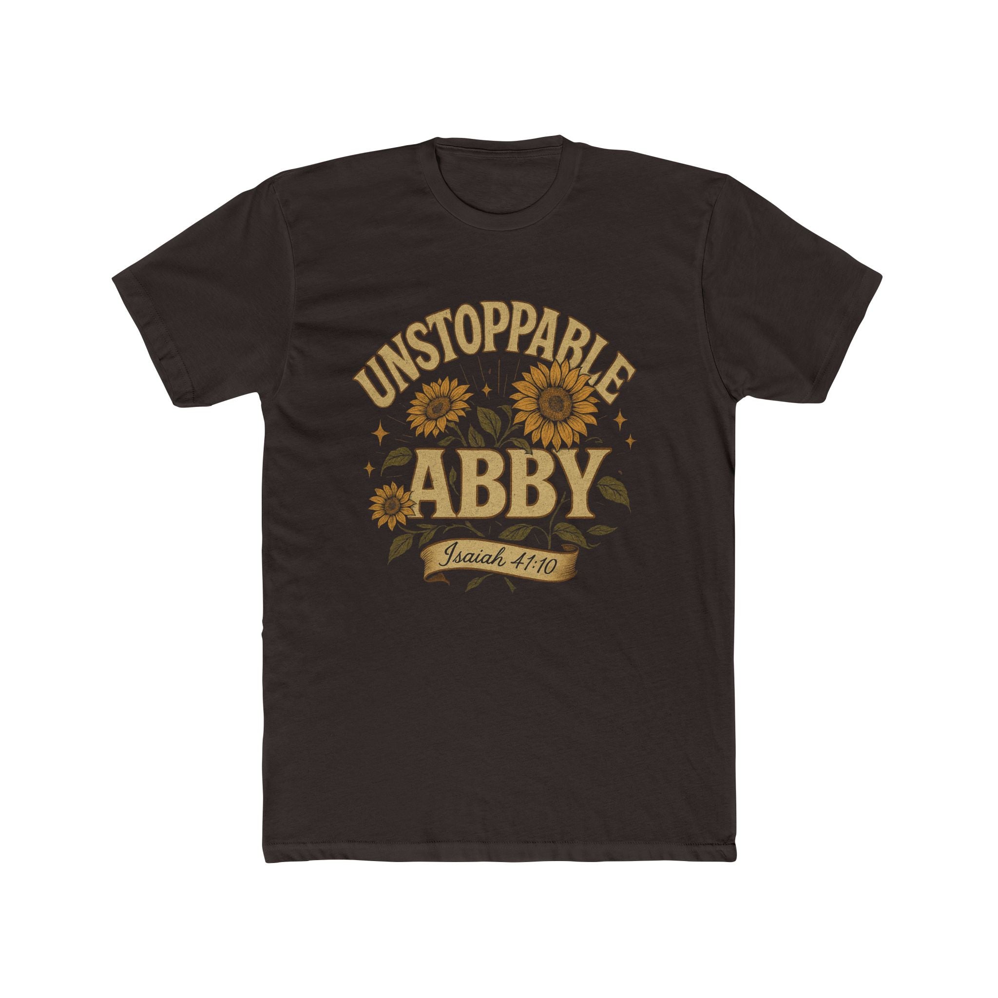 Copy of Unstoppable Abby Floral Crew Tee, Motivational Shirt, Personalized Gift, Unisex Cotton T-Shirt, Casual Wear, Birthday Present, [...]