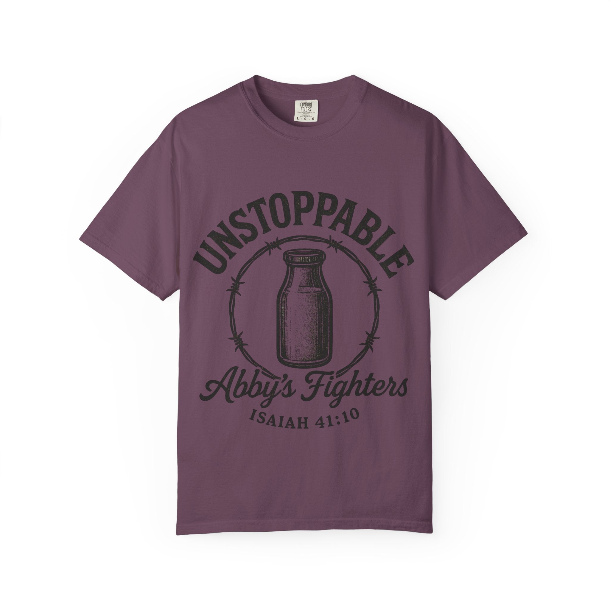 Unstoppable Abby's Fighters T‑Shirt — Isaiah 41:10 Inspirational Tee