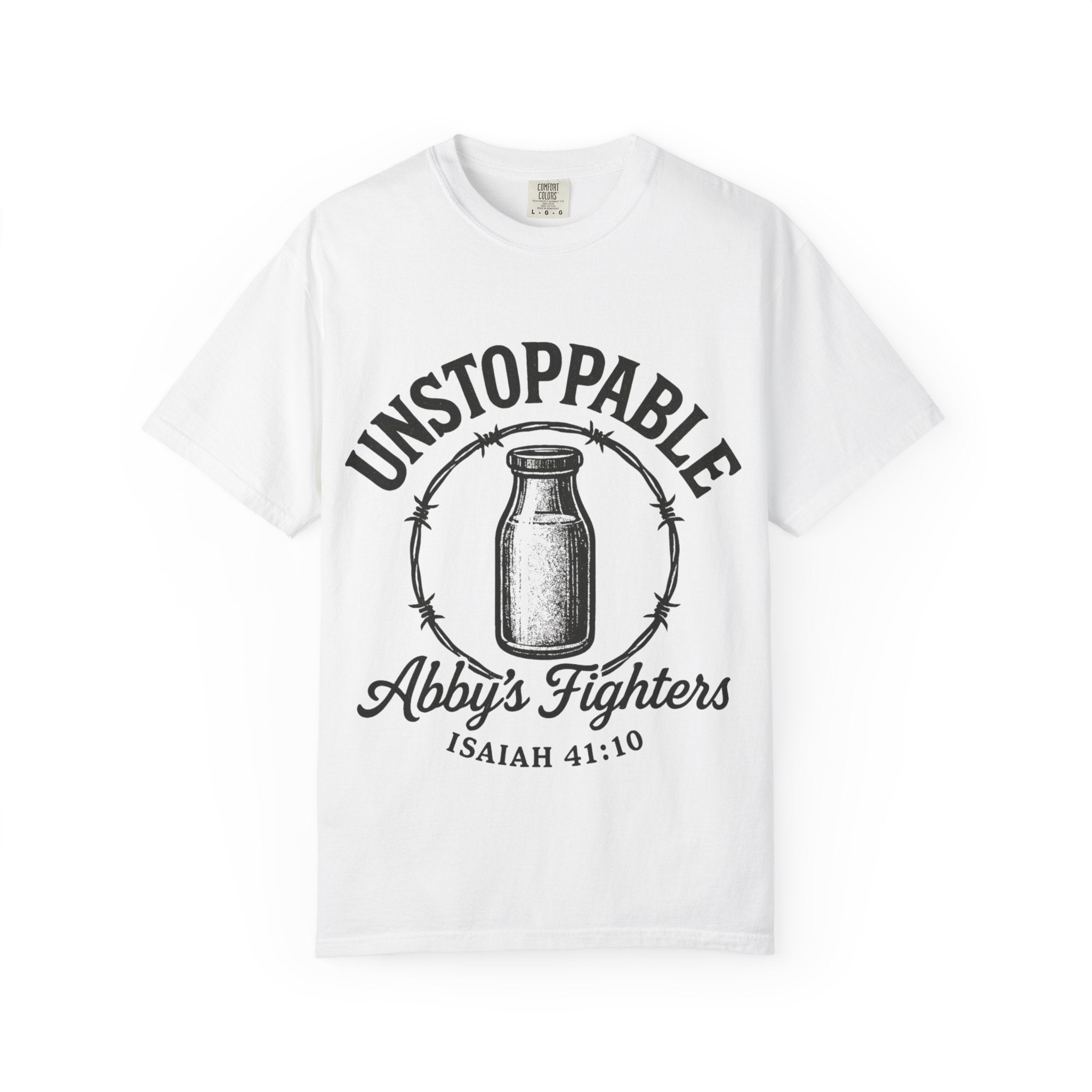 Unstoppable Abby's Fighters T‑Shirt — Isaiah 41:10 Inspirational Tee