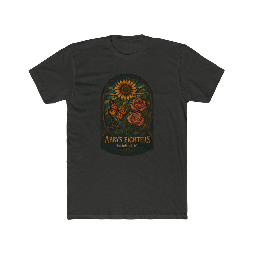 Abby's Fighters Floral Tribute Tee — Sunflower & Roses Support Shirt