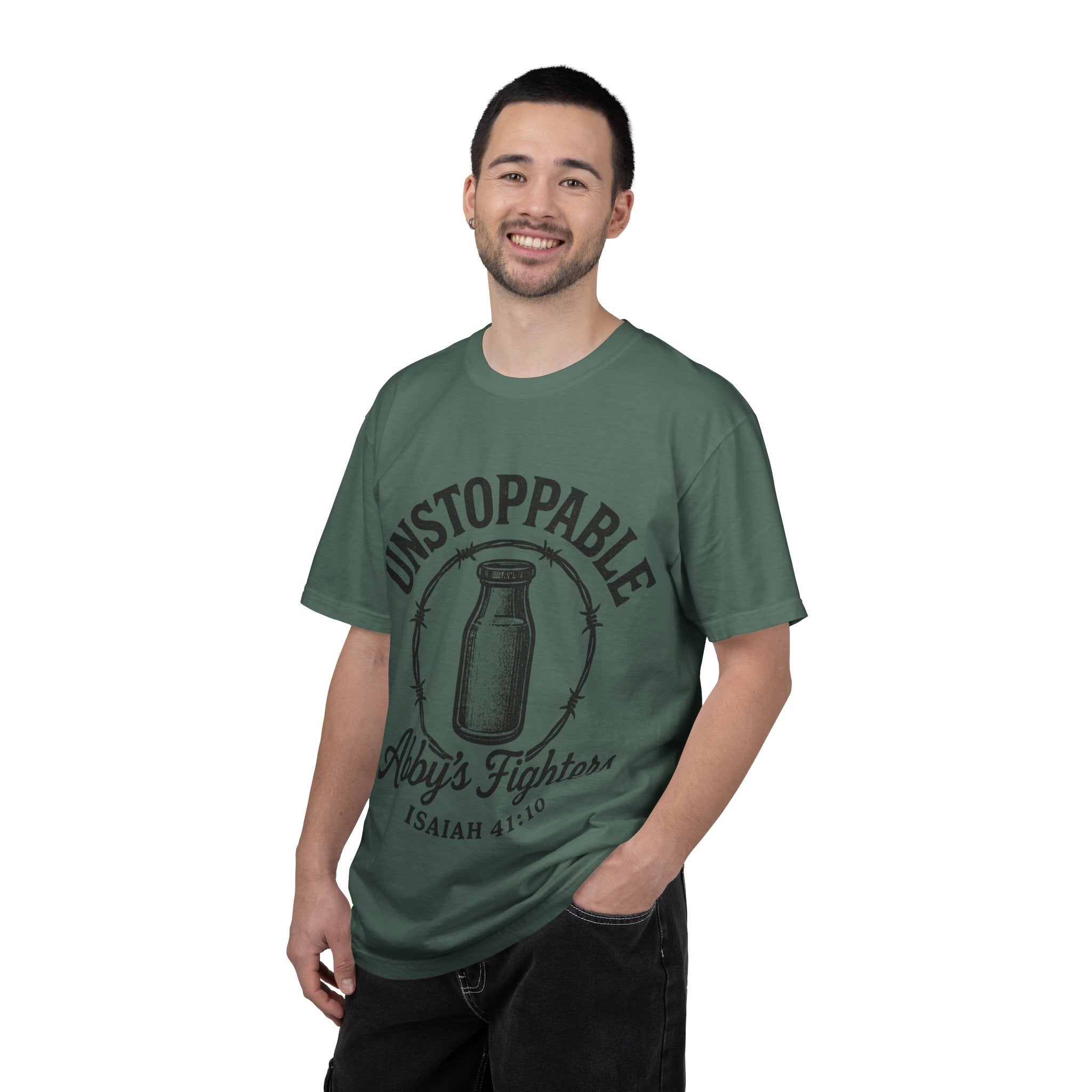Unstoppable Abby's Fighters T‑Shirt — Isaiah 41:10 Inspirational Tee