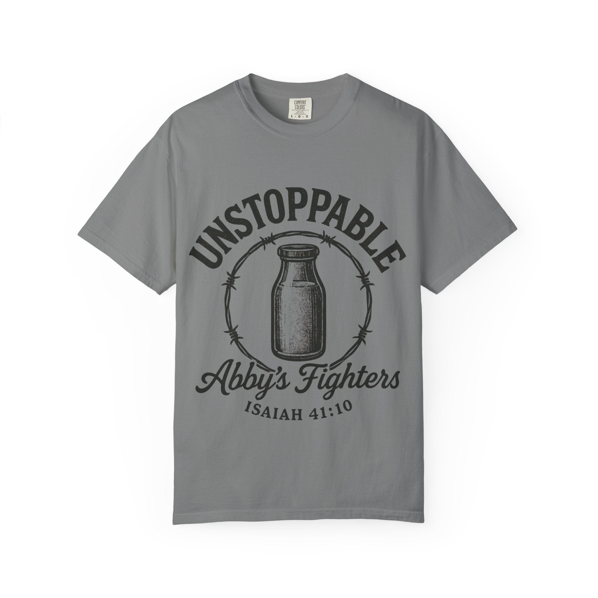 Unstoppable Abby's Fighters T‑Shirt — Isaiah 41:10 Inspirational Tee