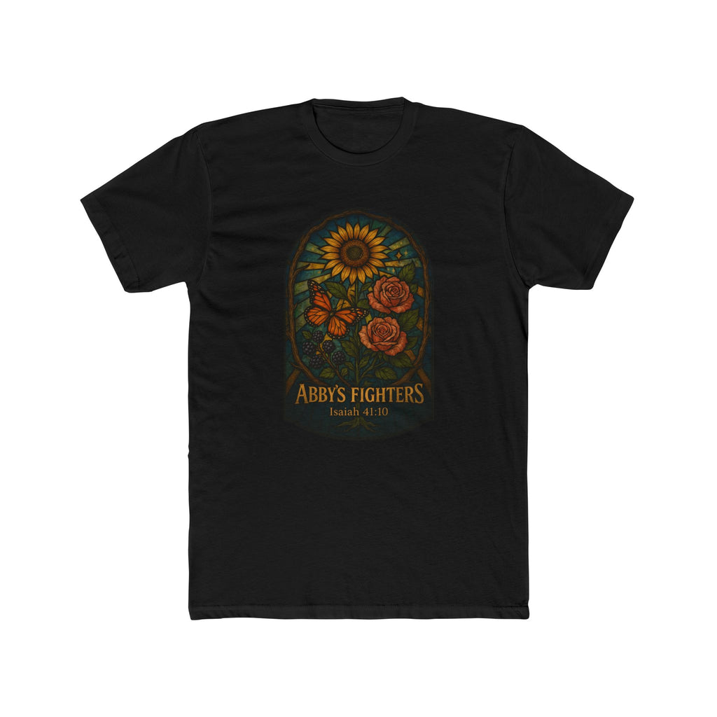 Abby's Fighters Floral Tribute Tee — Sunflower & Roses Support Shirt
